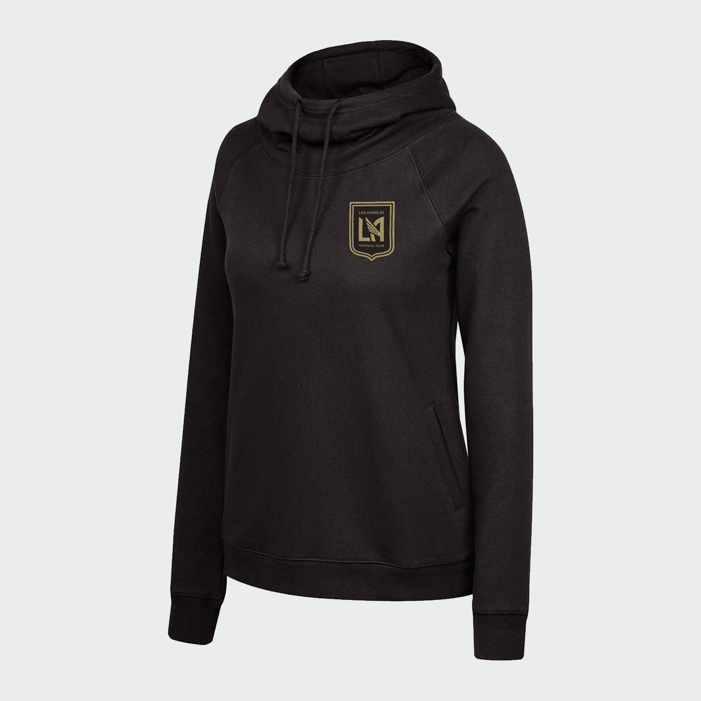 Women's LAFC Funnel Neck Pullover Hoodie - Black