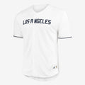 Men's LA Galaxy Streetwear Baseball Jersey - White - 12I3A-SGE2-FG7LGAX-ADIDAS by Adidas | Available at Niky's Sports