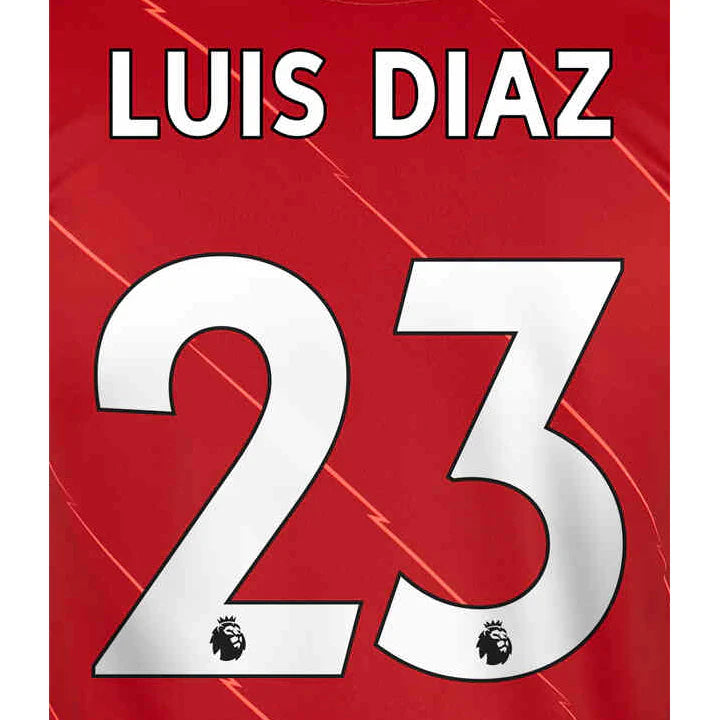 EPL LUIS DIAZ WHITE NAME AND NUMBER SET 22-23 - EPL19-LUISDIAZ-W-AUTHENTIC by Authentic | Available at Niky's Sports