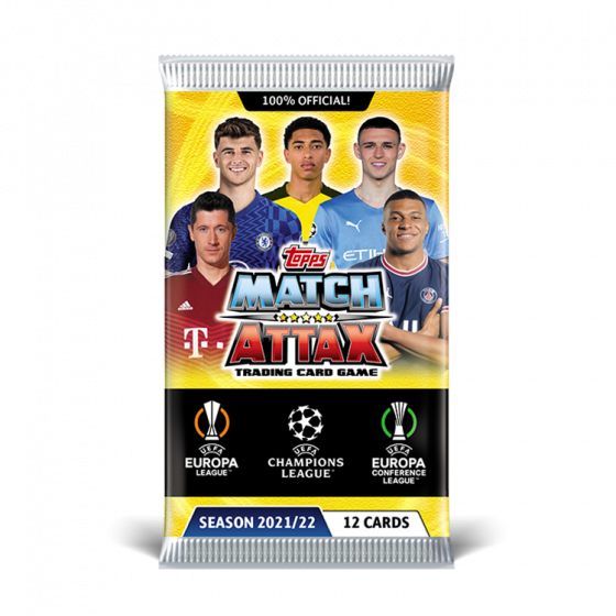UEFA Match Attax 21/22 Trading Cards- 12 Card Pack