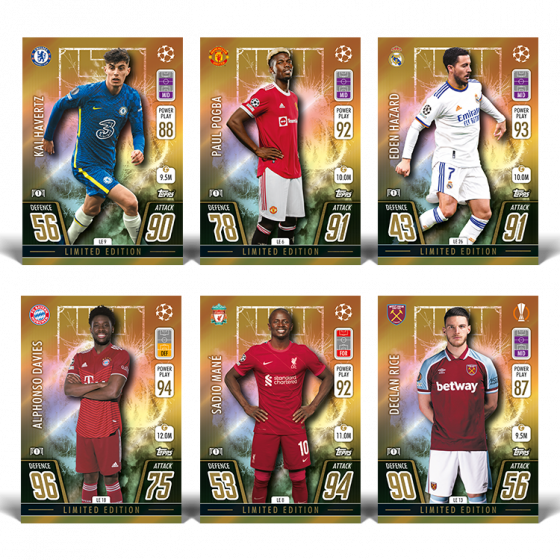 UEFA Match Attax 21/22 Trading Cards- 12 Card Pack