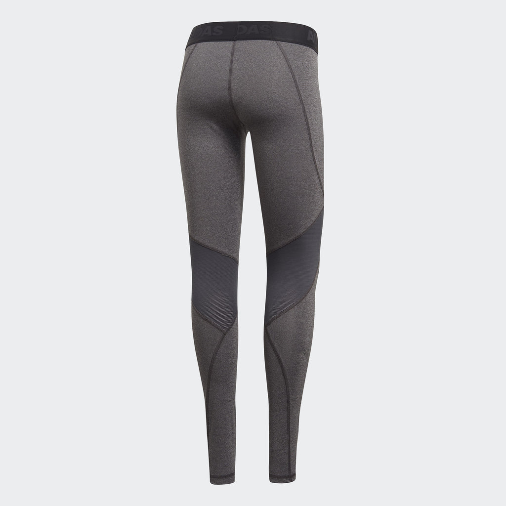 Women's Alphaskin Sport Training Leggings - Dark Grey Heather/Black - DX3664-ADIDAS by Adidas | Available at Niky's Sports