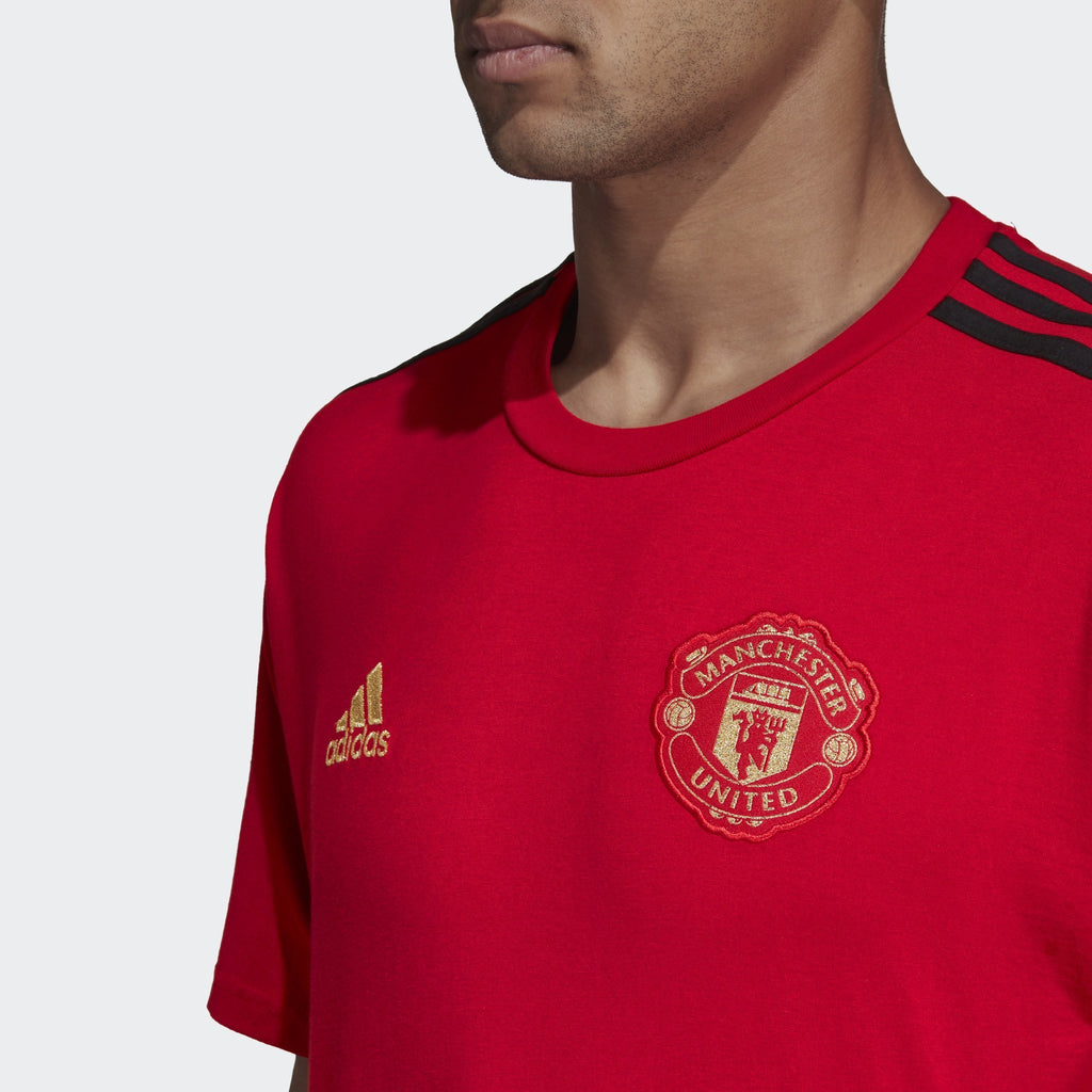 Men's Manchester United Chinese New Year T-Shirt - Real Red - DZ0459-ADIDAS by Adidas | Available at Niky's Sports