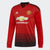 Men's Manchester United Longsleeve Home Jersey - Real Red/Black