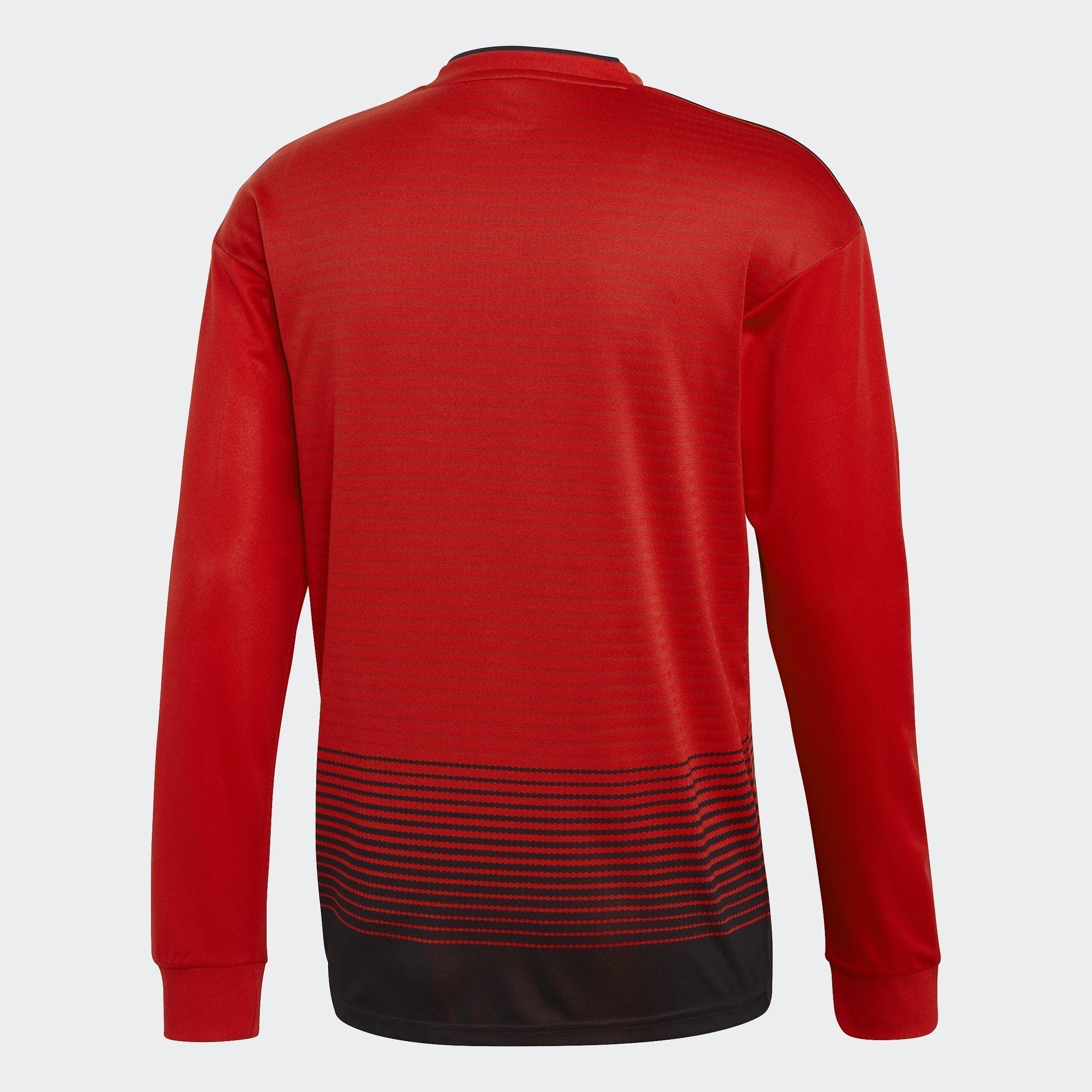 Men's Manchester United Longsleeve Home Jersey - Real Red/Black