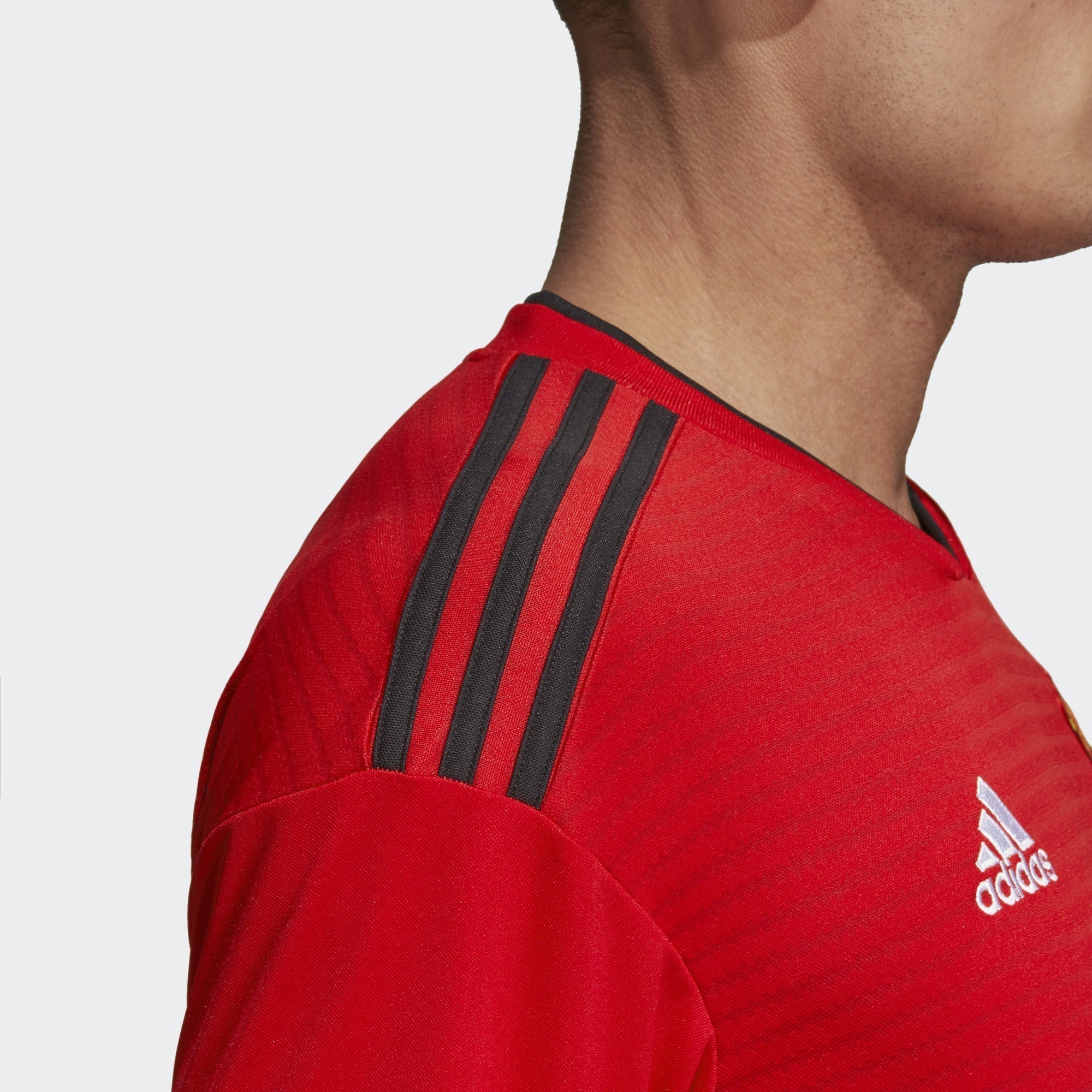 Men's Manchester United Longsleeve Home Jersey - Real Red/Black