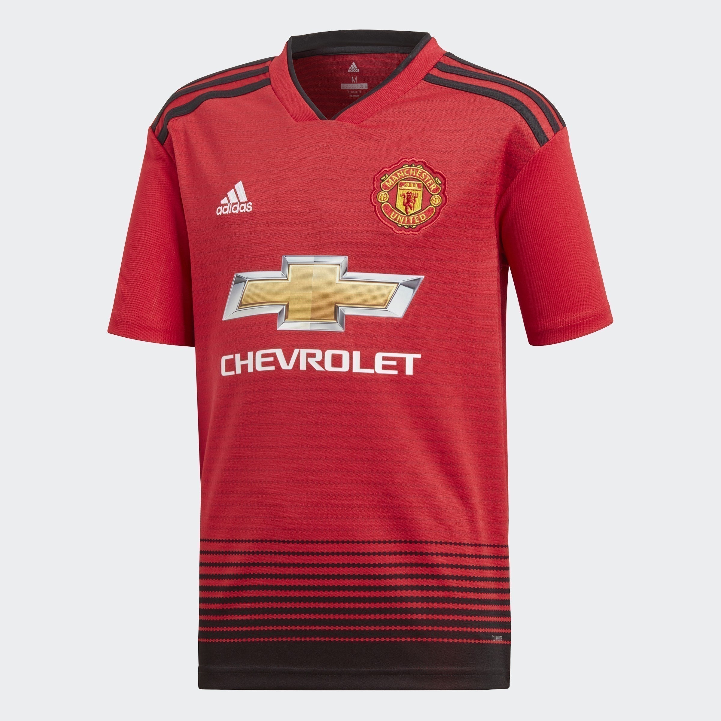 Kid's Manchester United 18/19 Home Jersey - Red/Black