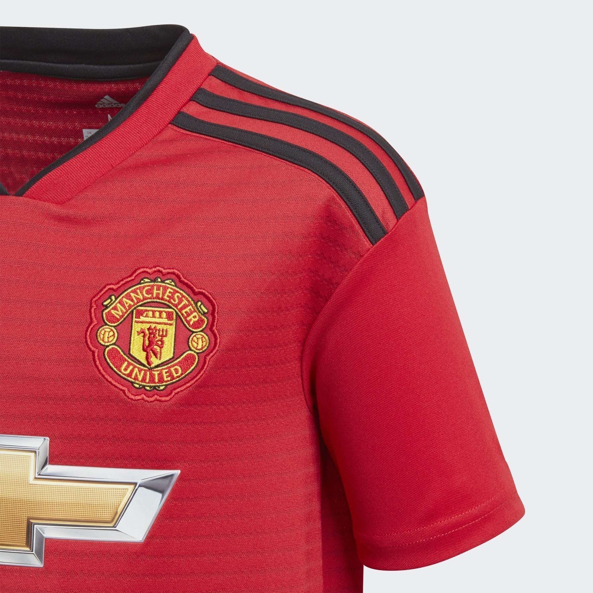 Kid's Manchester United 18/19 Home Jersey - Red/Black