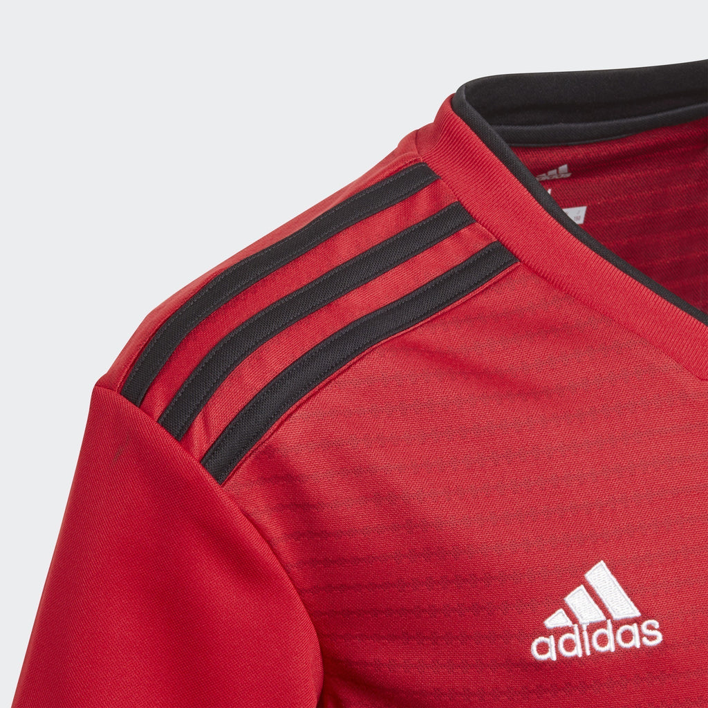 Kid's Manchester United 18/19 Home Jersey - Red/Black - CG0048-ADIDAS by Adidas | Available at Niky's Sports