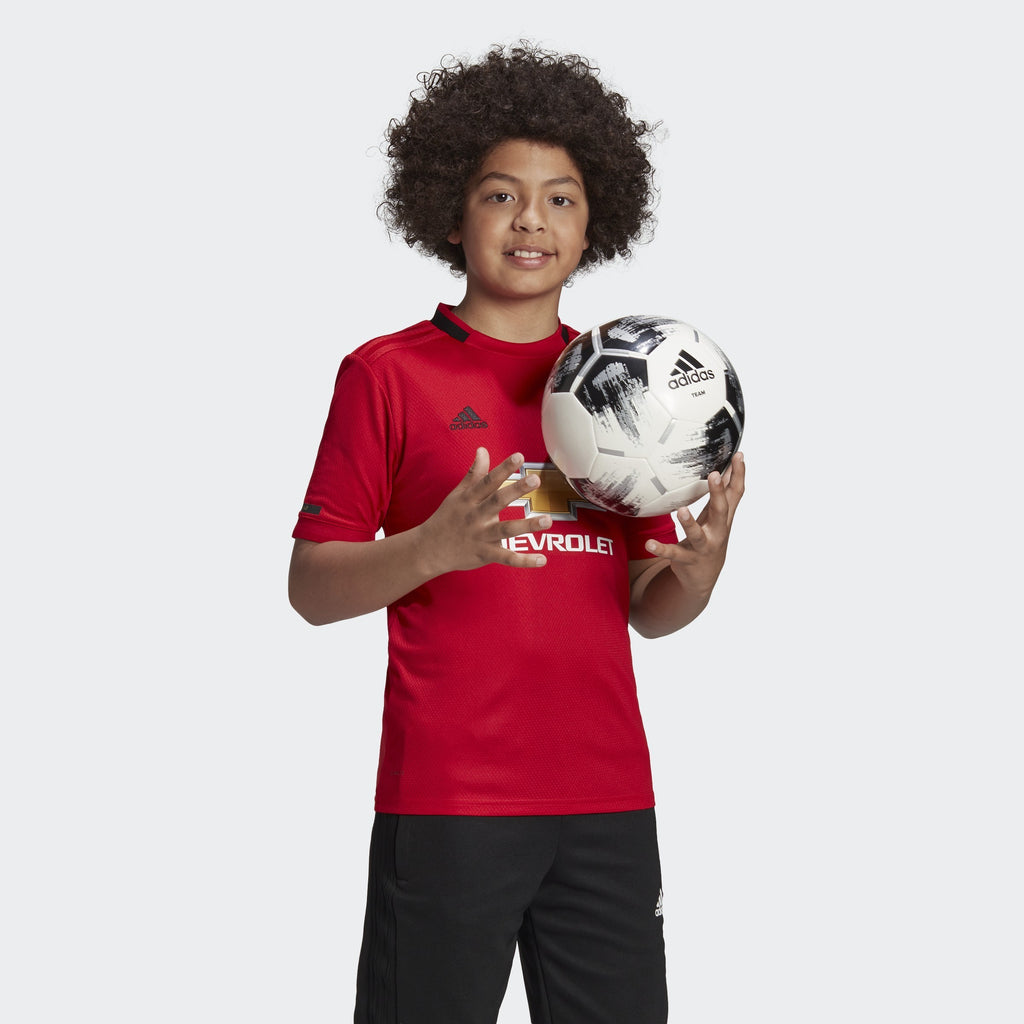 Kid's Manchester United 19/20 Home Jersey - Real Red - DW4138-ADIDAS by Adidas | Available at Niky's Sports