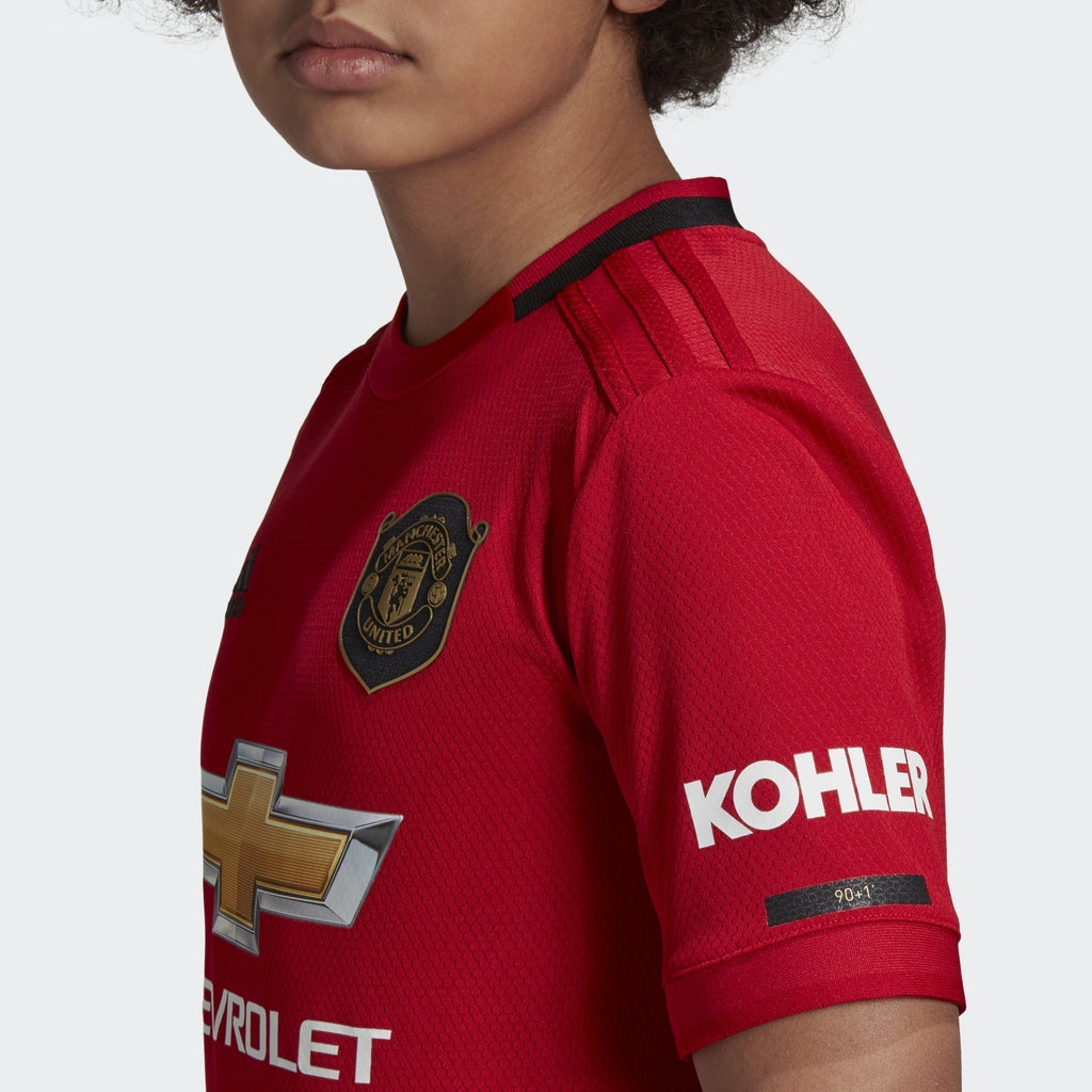 Kid's Manchester United 19/20 Home Jersey - Real Red - DW4138-ADIDAS by Adidas | Available at Niky's Sports