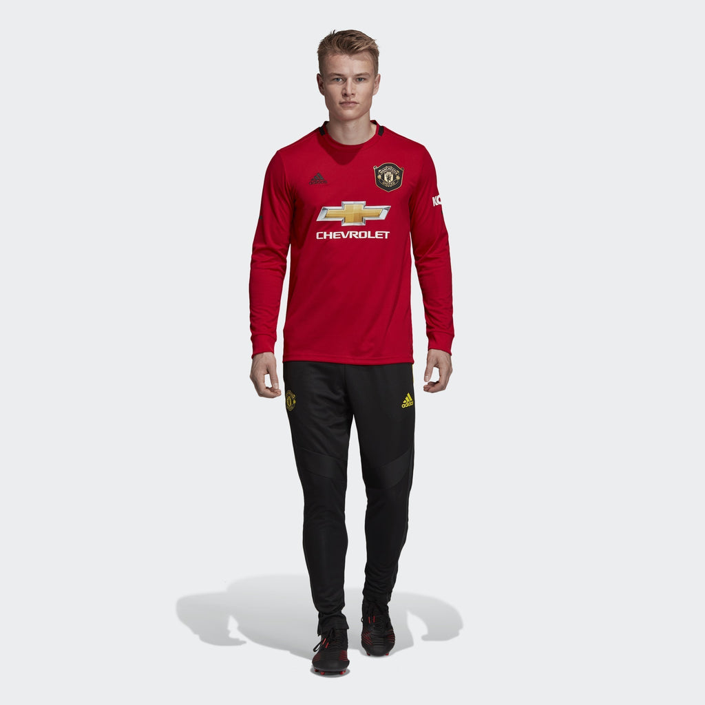 Men's Manchester United Home LS Jersey - Real Red - DX8954-ADIDAS by Adidas | Available at Niky's Sports