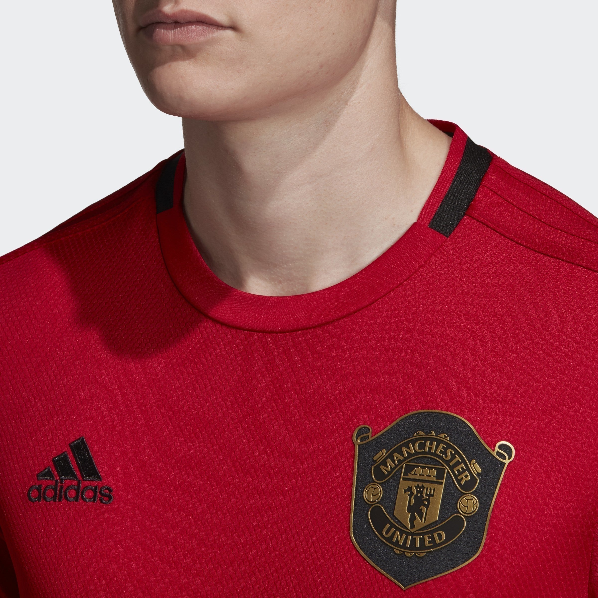 Men's Manchester United Home LS Jersey - Real Red - DX8954-ADIDAS by Adidas | Available at Niky's Sports