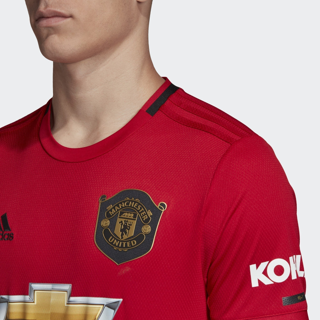Men's Manchester United Home Jersey - Real Red - ED7386-ADIDAS by Adidas | Available at Niky's Sports