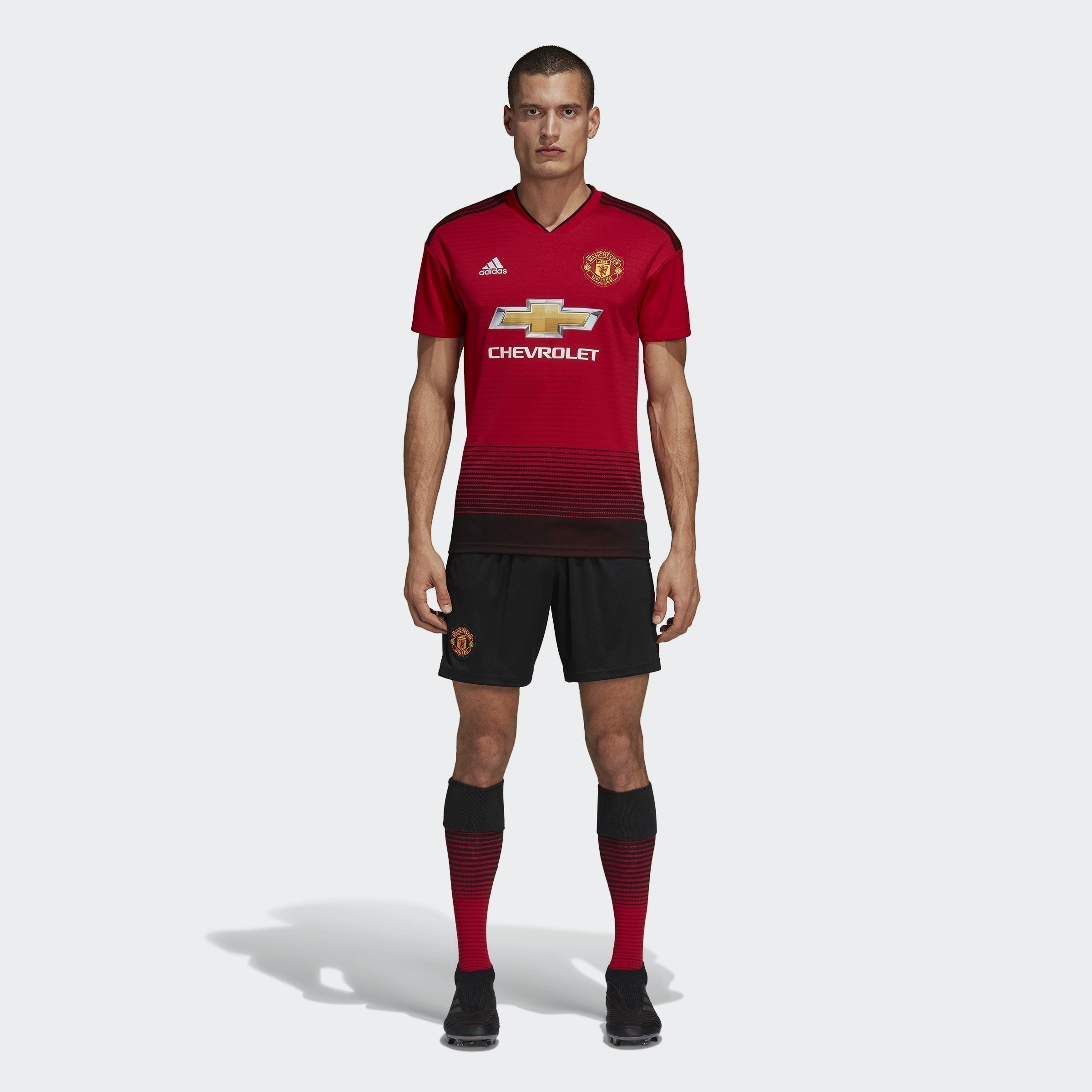 Men s Manchester United 18 19 Home Shorts Black Red