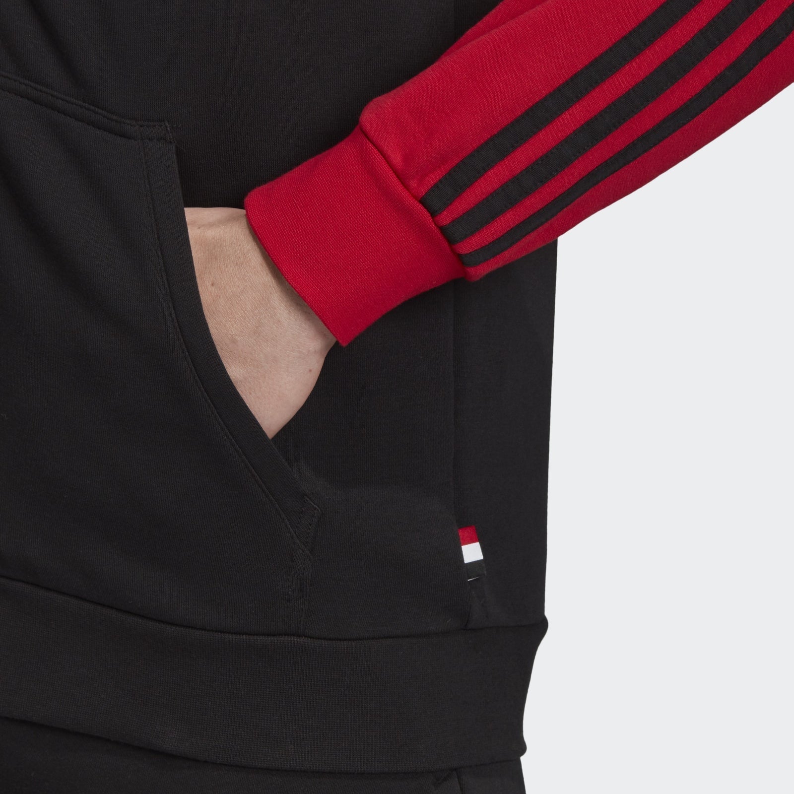Men's Manchester United Hoodie - Real Red/White/Black - DX9084-ADIDAS by Adidas | Available at Niky's Sports