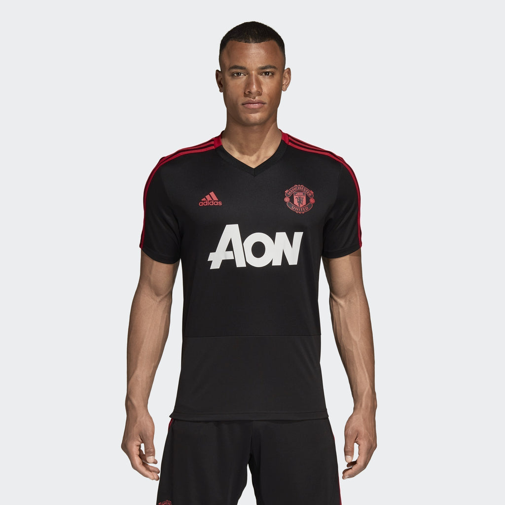 Men's Manchester United Training Jersey - Black/Red/Core Pink - CW7608-ADIDAS by Adidas | Available at Niky's Sports