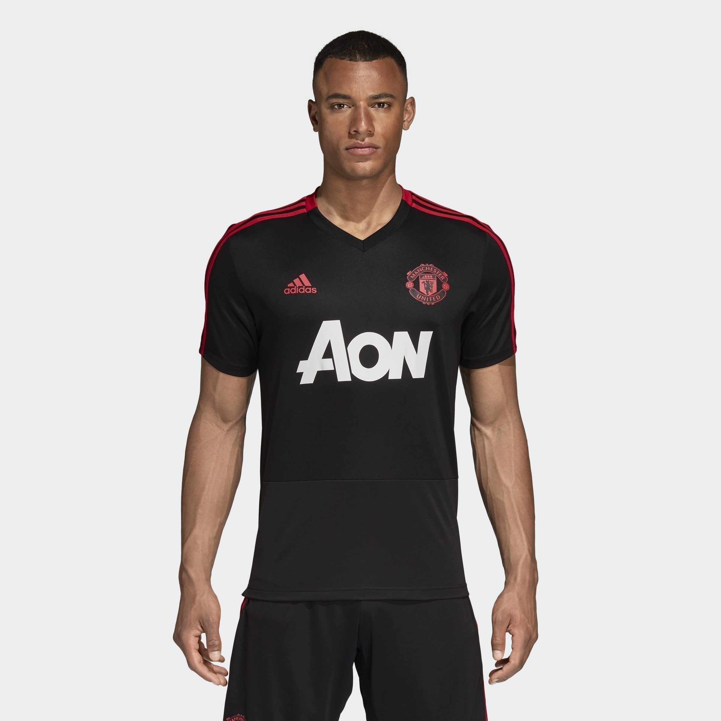 Men's Manchester United Training Jersey - Black/Red/Core Pink - CW7608-ADIDAS by Adidas | Available at Niky's Sports