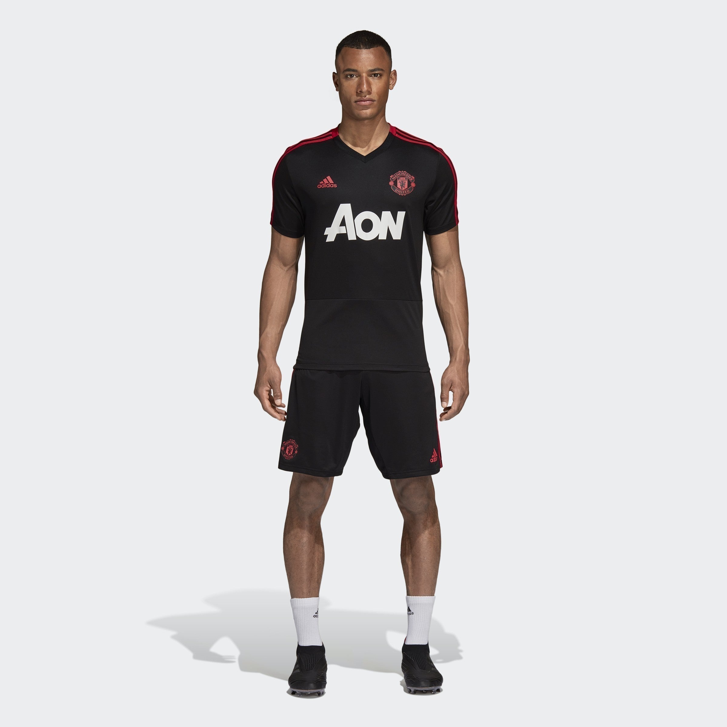Men's Manchester United Training Jersey - Black/Red/Core Pink - CW7608-ADIDAS by Adidas | Available at Niky's Sports