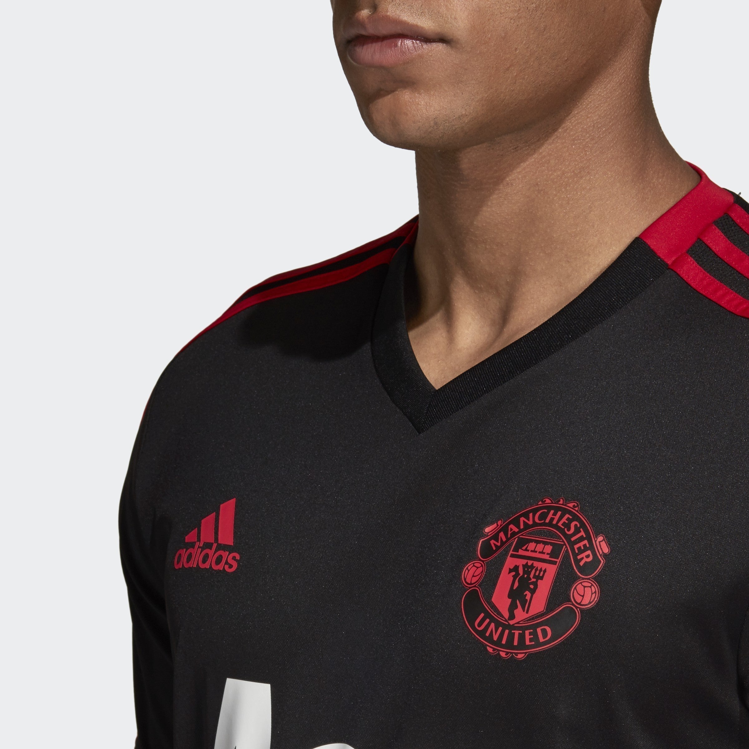 Men's Manchester United Training Jersey - Black/Red/Core Pink - CW7608-ADIDAS by Adidas | Available at Niky's Sports