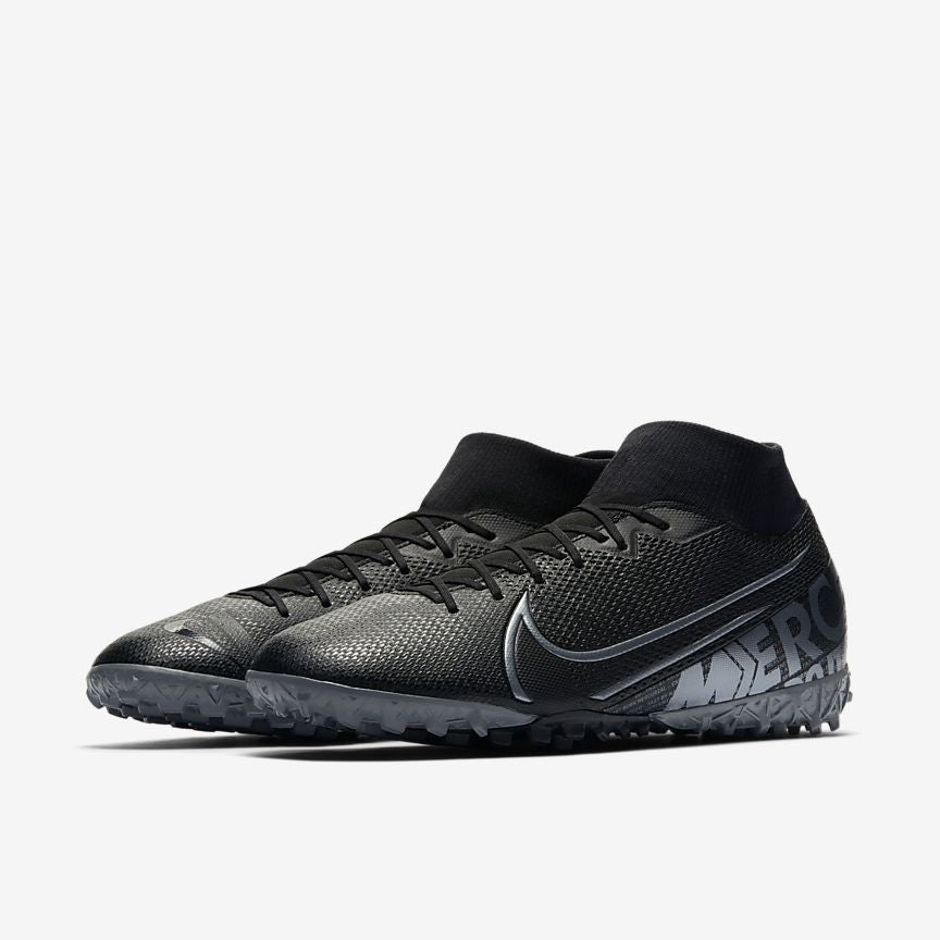 Mercurial Superfly 7 Academy TF-Black/Cool Grey/Metallic Cool Grey - AT7978-001-NIKE by Nike | Available at Niky's Sports