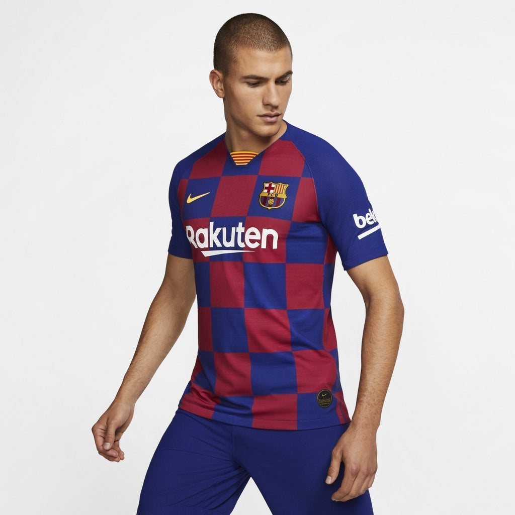 Men's FC Barcelona 19/20 Home Vapor Match Jersey - Deep Royal Blue/Varsity Maize - AJ5257-456-NIKE by Nike | Available at Niky's Sports