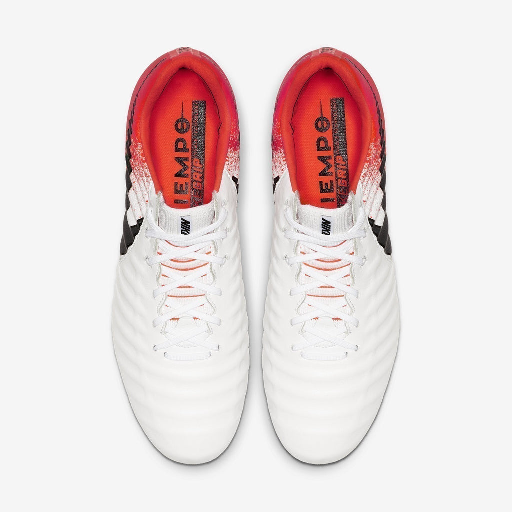 Men's Tiempo Legend 7 Elite FG Cleats - White/Hyper Crimson/Black - AH7238-118-NIKE by Nike | Available at Niky's Sports
