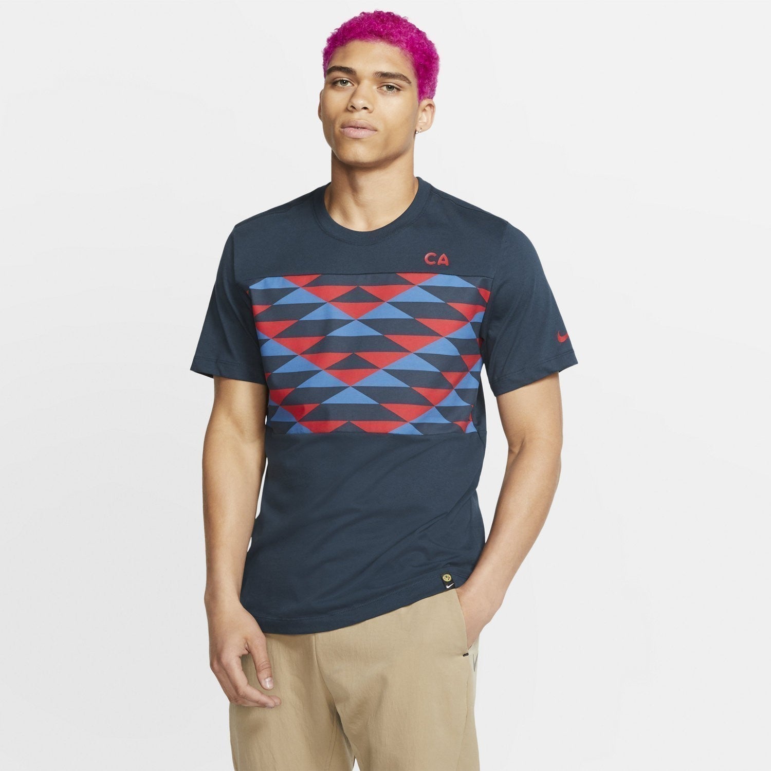 Men's Club America T-Shirt - Armory Navy - CD6854-454-NIKE by Nike | Available at Niky's Sports