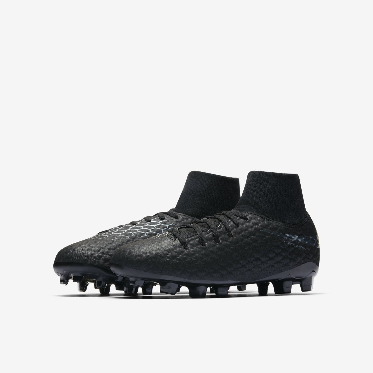 Kid s Hypervenom Phantom III Academy DF FG Soccer Cleats Black Light