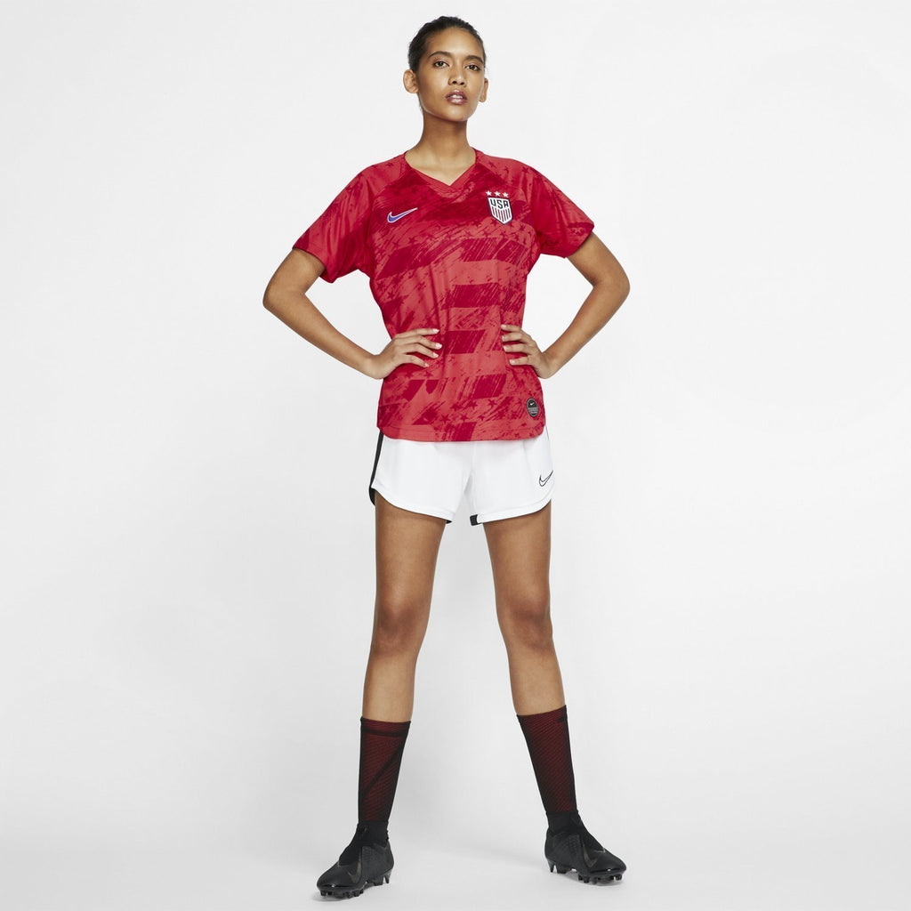 Women's USA 2019 Away Stadium Jersey - Speed Red/Bright Blue/Bright Blue - AJ4397-688-NIKE by Nike | Available at Niky's Sports