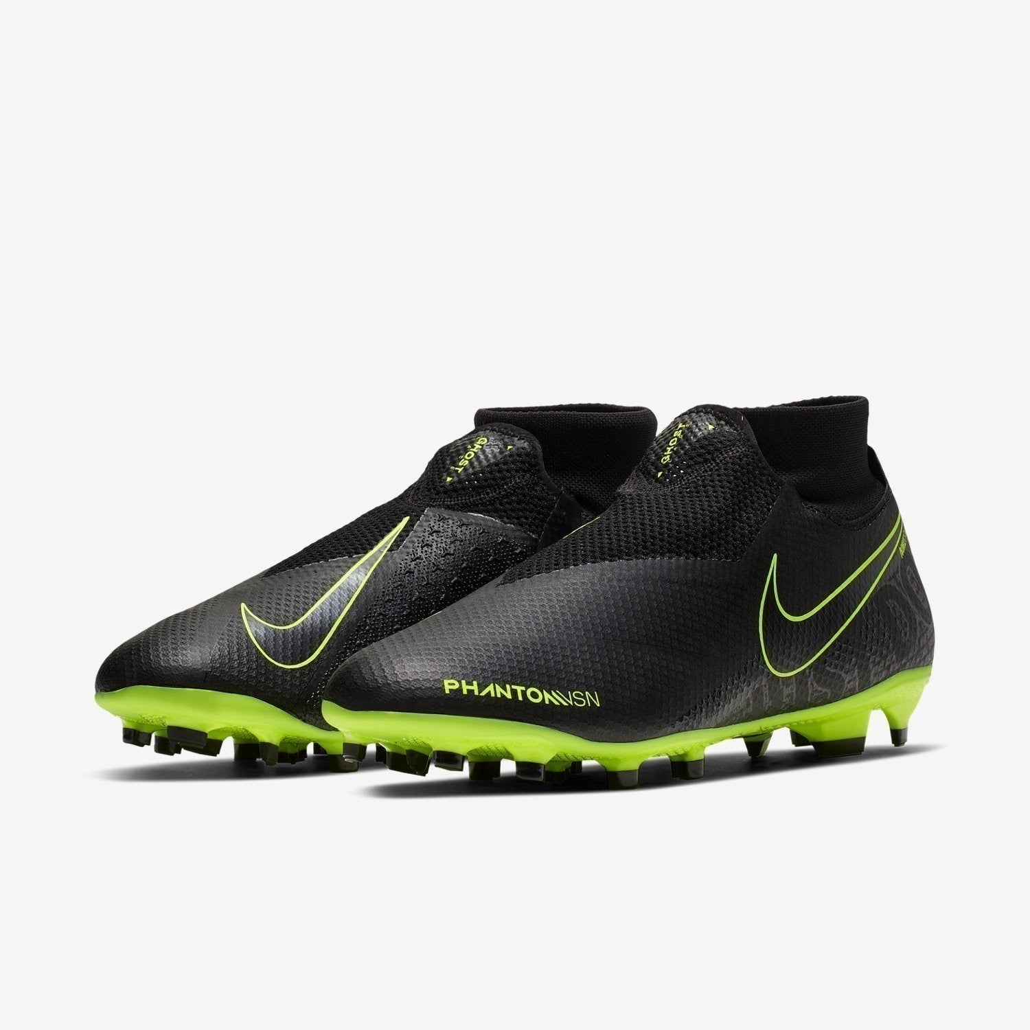 Men's Phantom Vision Pro Dynamic Fit FG Cleats - Black/Volt - AO3266-007-NIKE by Nike | Available at Niky's Sports