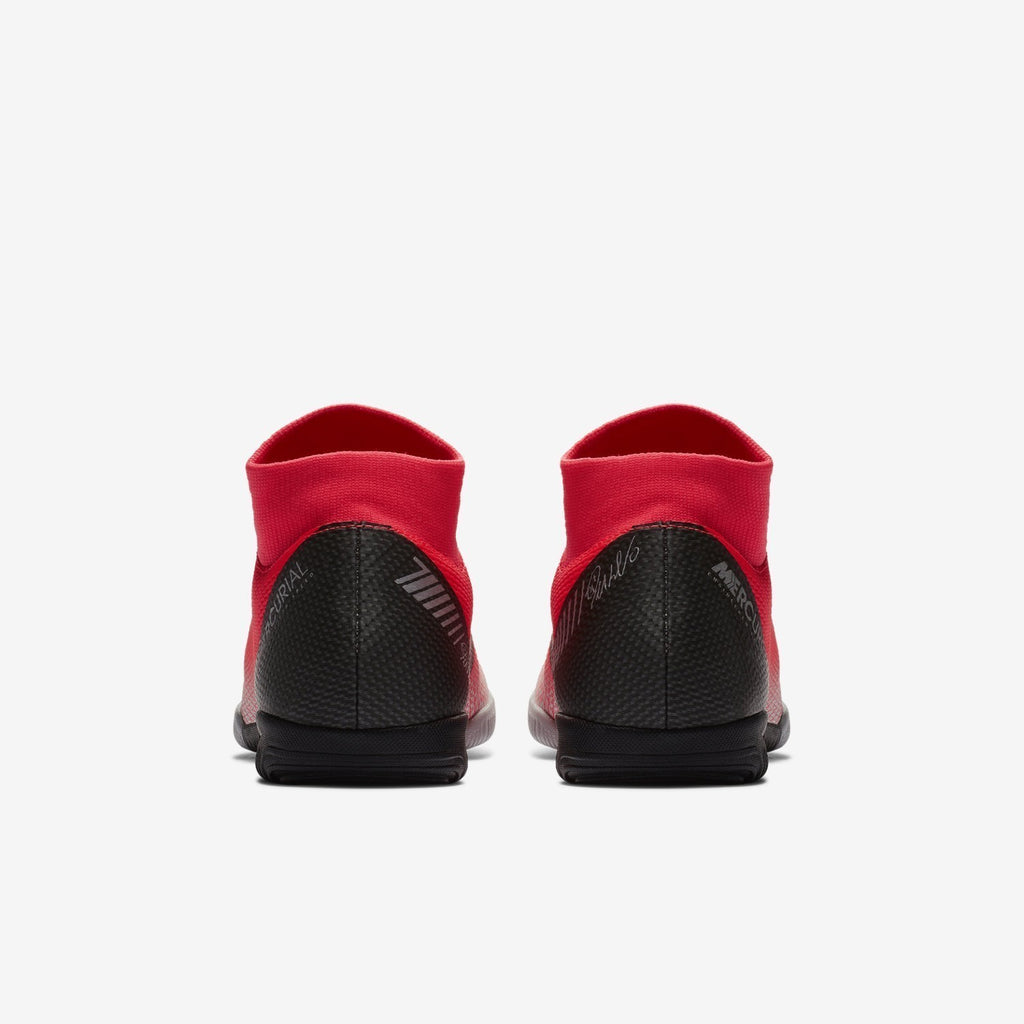 CR7 MercurialX Superfly 6 Academy IN Soccer Shoes - BCrimson/Chrome/Dark Grey/Black - AJ3567-600-NIKE by Nike | Available at Niky's Sports