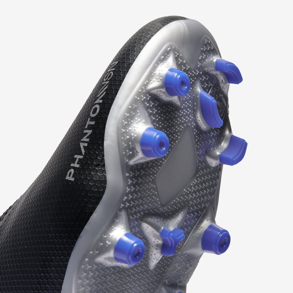 Phantom Vision Academy DF FG Soccer Cleats - Black/Metallic Silver/Racer Blue - AO3258-004-NIKE by Nike | Available at Niky's Sports