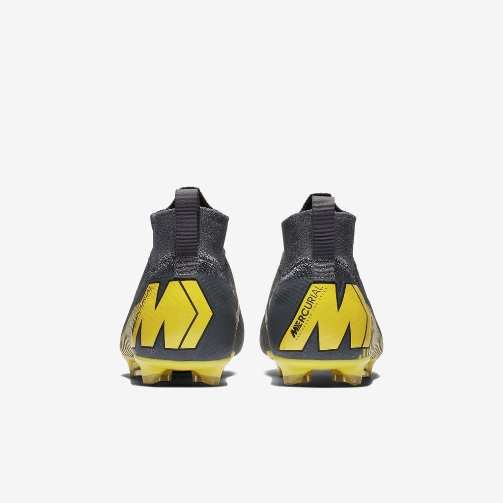 Kid's Superfly 6 Elite FG Soccer Cleats - Dark Grey/Dark Grey/Black - AH7340-070-NIKE by Nike | Available at Niky's Sports