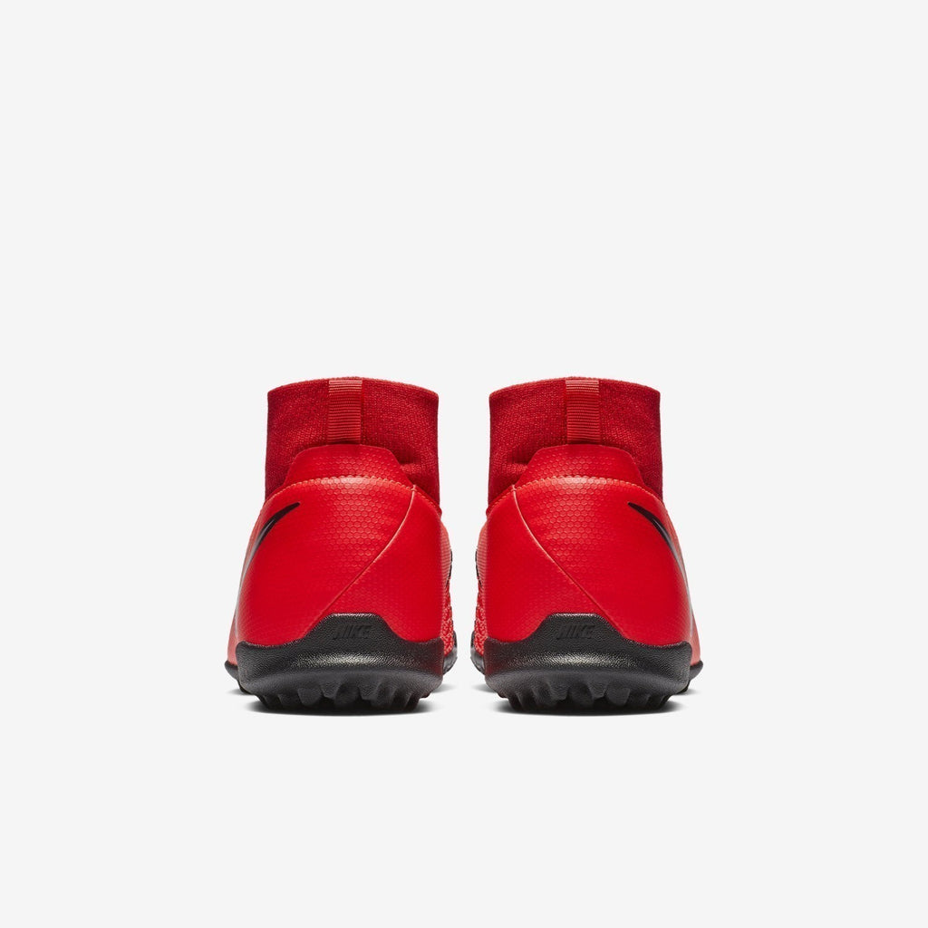 Kid's PhantomVSN Academy DF TF Soccer Shoes - Bright Crimson/Gym Red/Black/Metallic Silver - AO3292-600-NIKE by Nike | Available at Niky's Sports