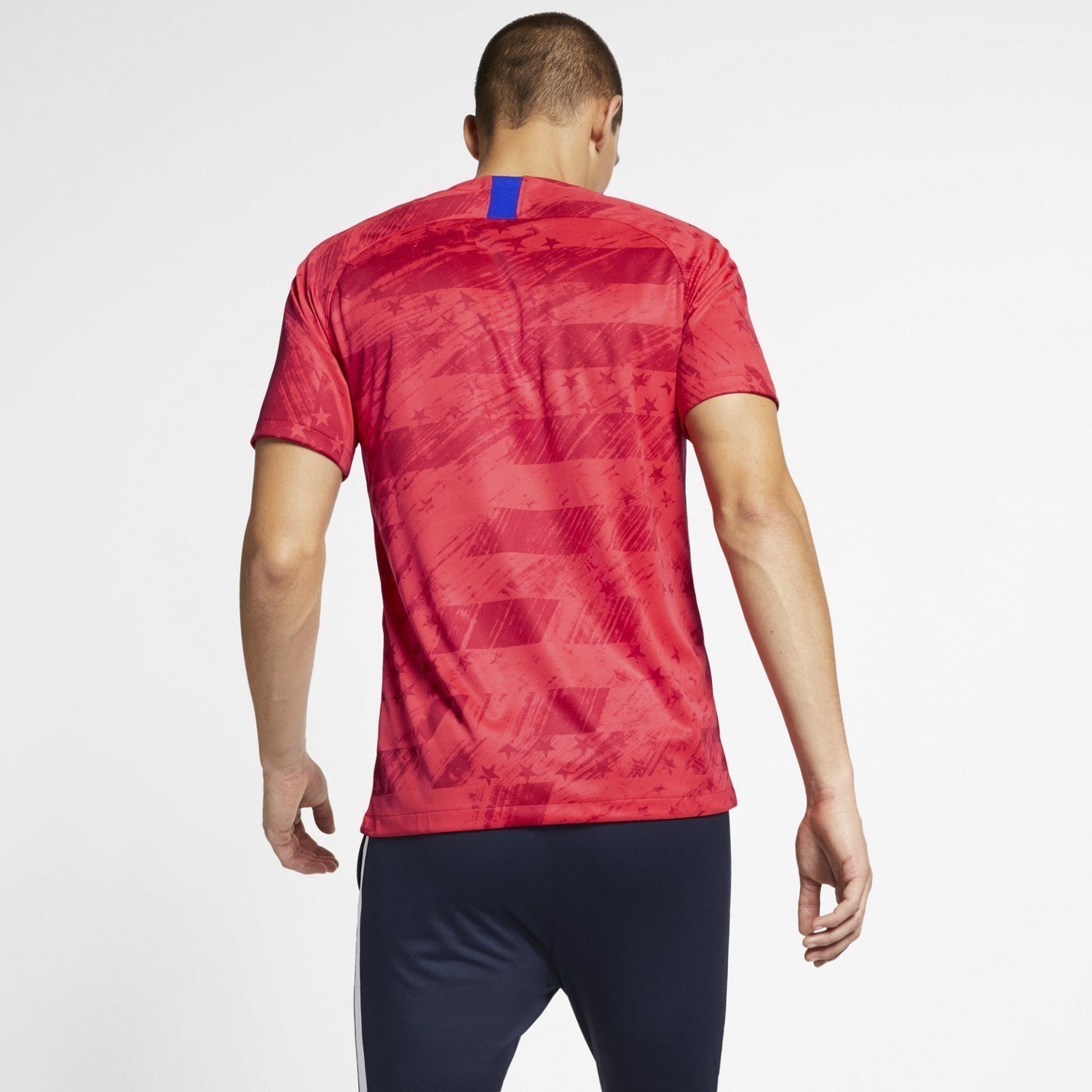 Men's USA 2019 Away Stadium Jersey - Speed Red/Bright Blue/Bright Blue