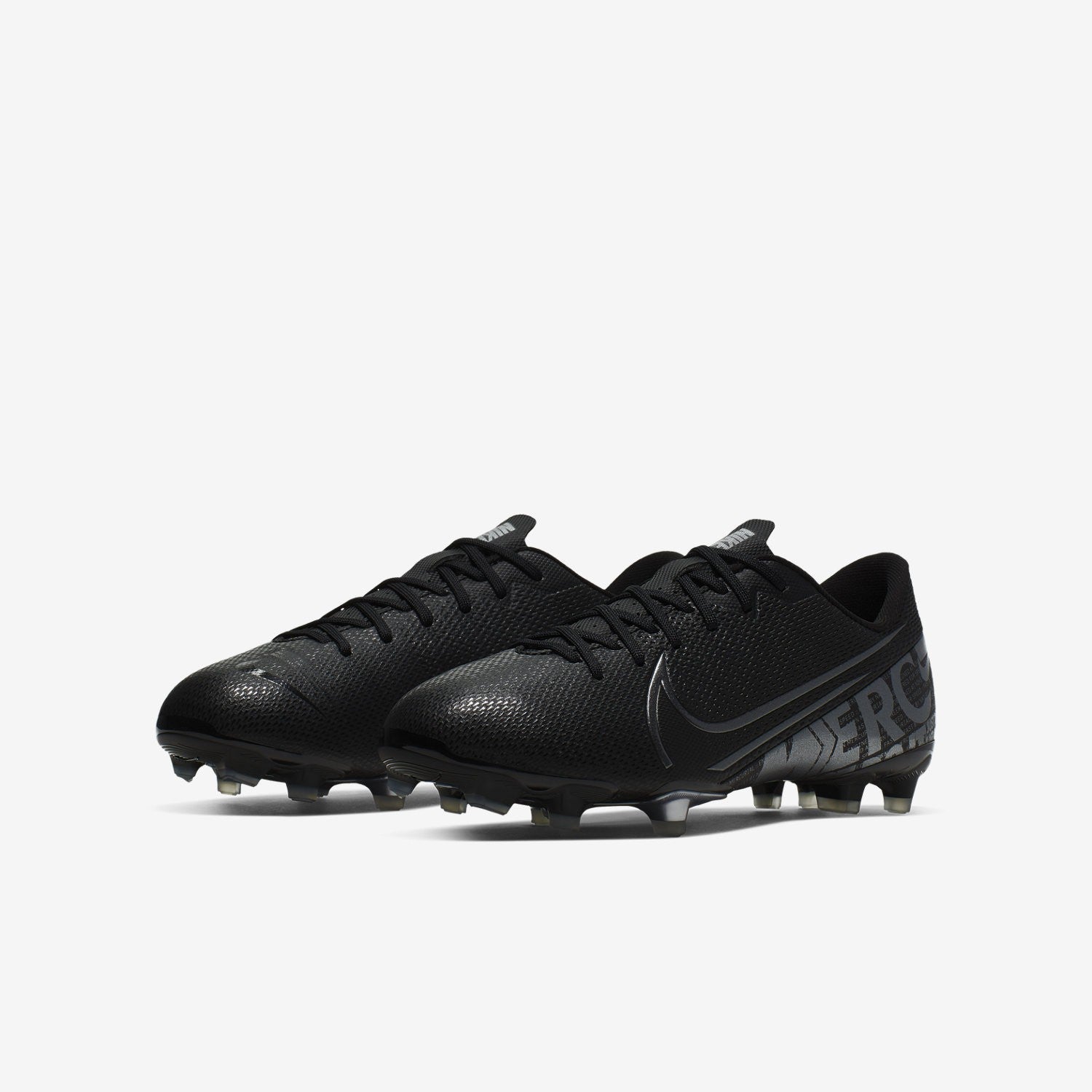 Kid's Vapor 13 Academy Firm Ground Cleats - Black - AT8123-001-NIKE by Nike | Available at Niky's Sports