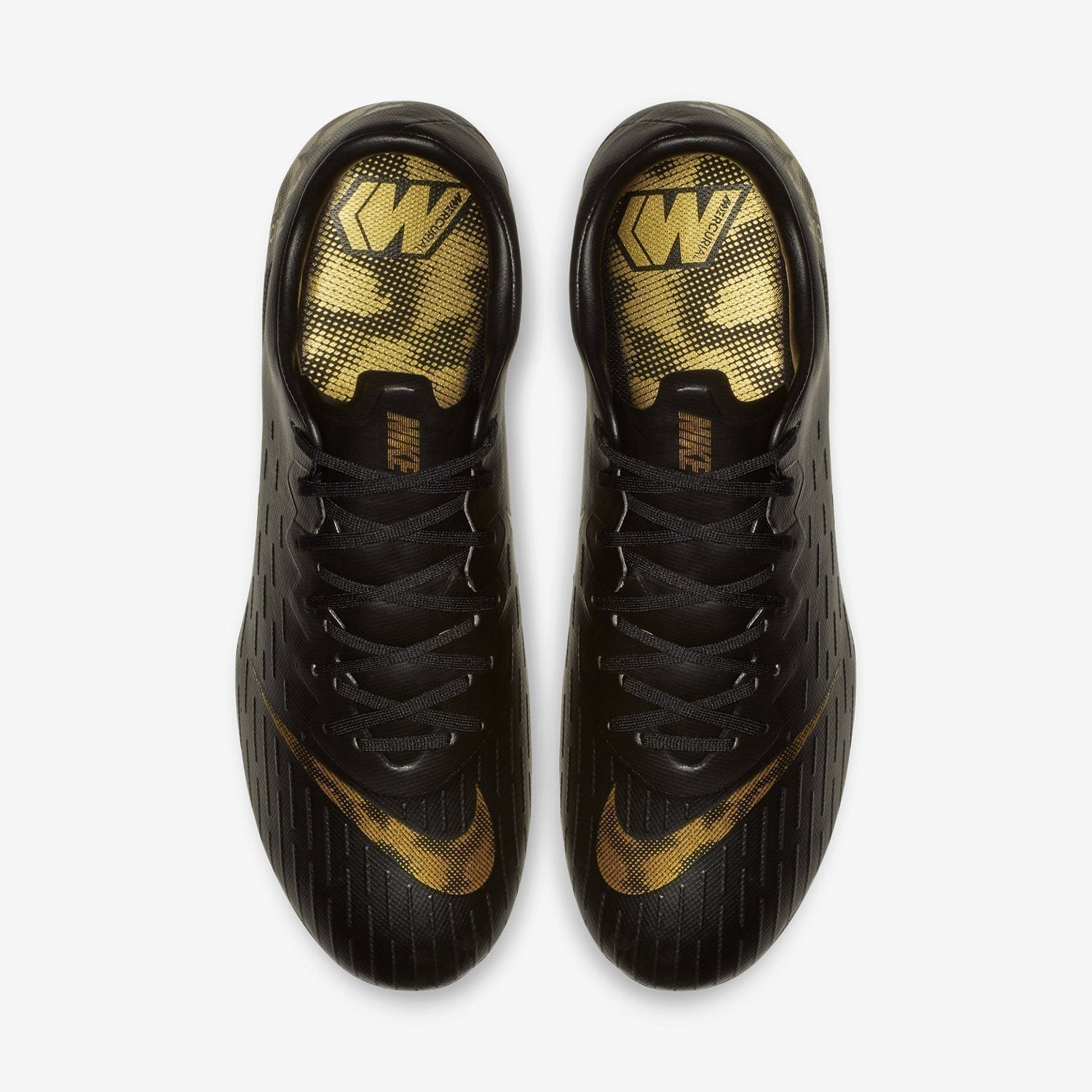 Men's Vapor 12 Pro FG Soccer Cleats - Black/Metallic Vivid Gold - AH7382-077-NIKE by Nike | Available at Niky's Sports
