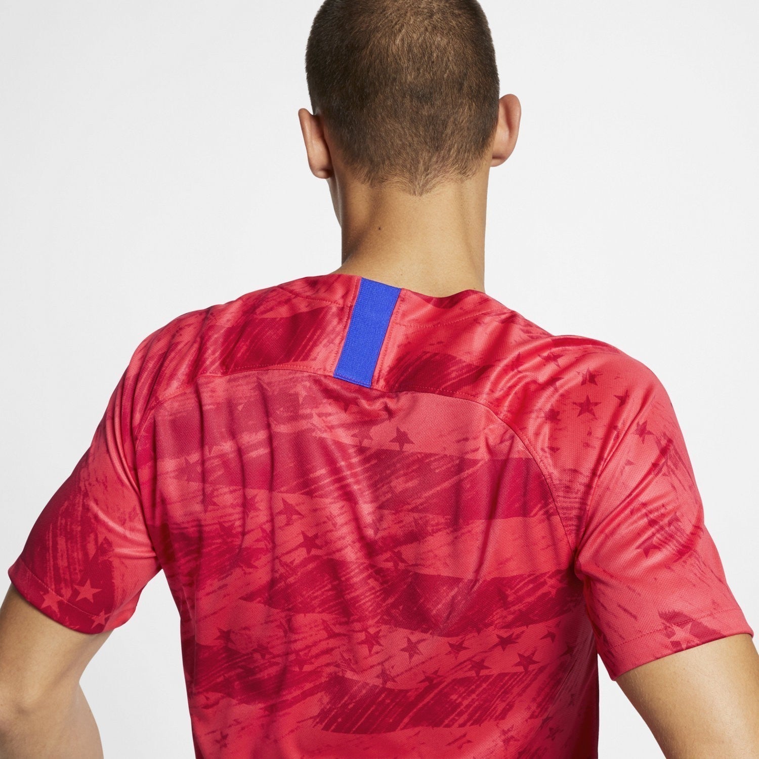 Men's USA 2019 Away Stadium Jersey - Speed Red/Bright Blue/Bright Blue