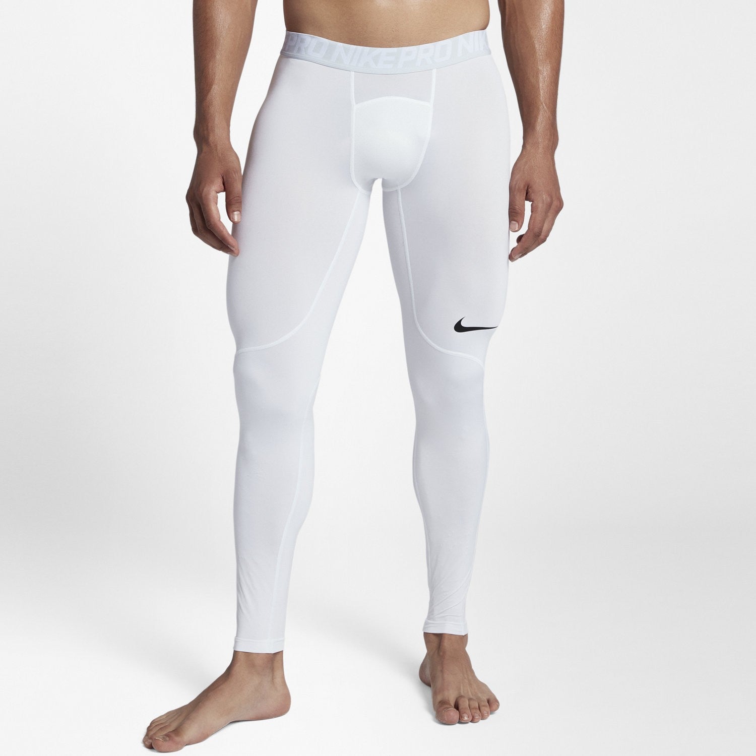 NEW Men's Nike Pro 3/4 Dri-Fit Compression Tights Pants White