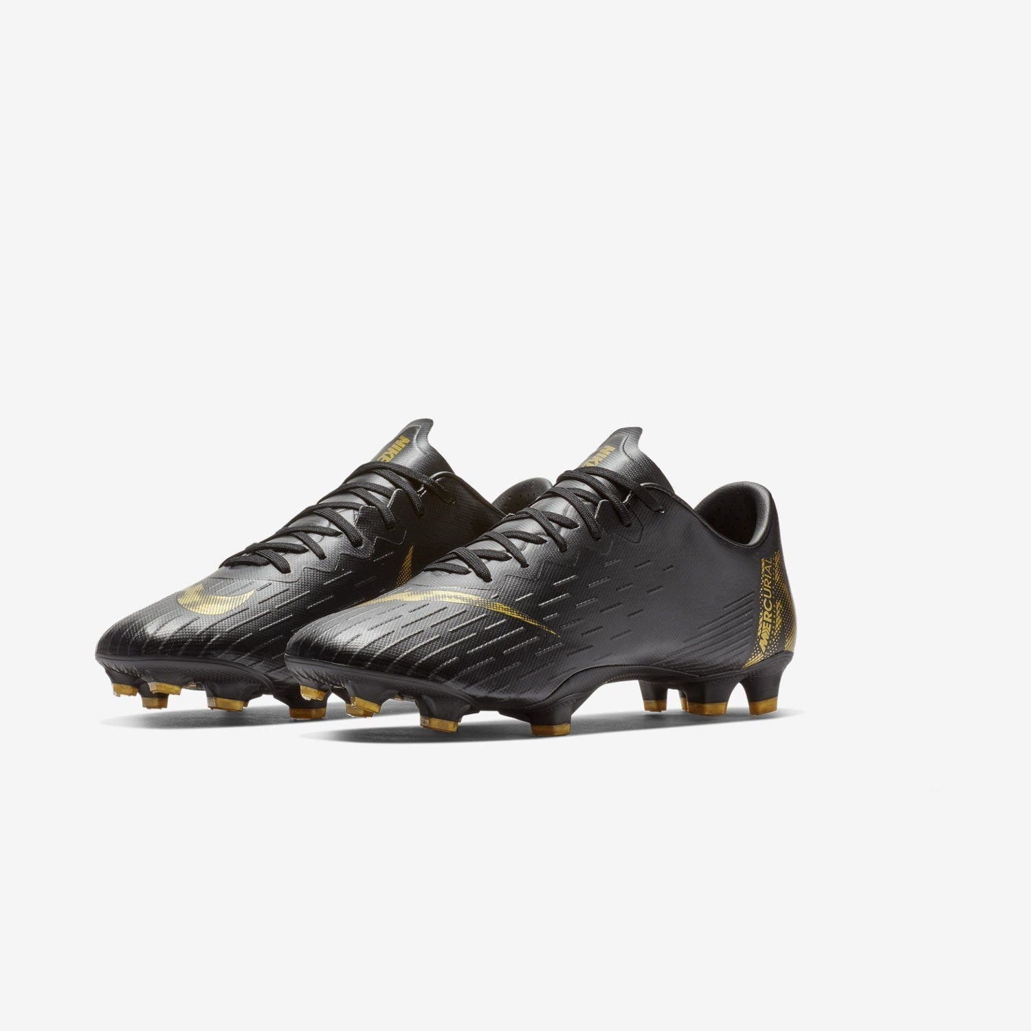 Men's Vapor 12 Pro FG Soccer Cleats - Black/Metallic Vivid Gold