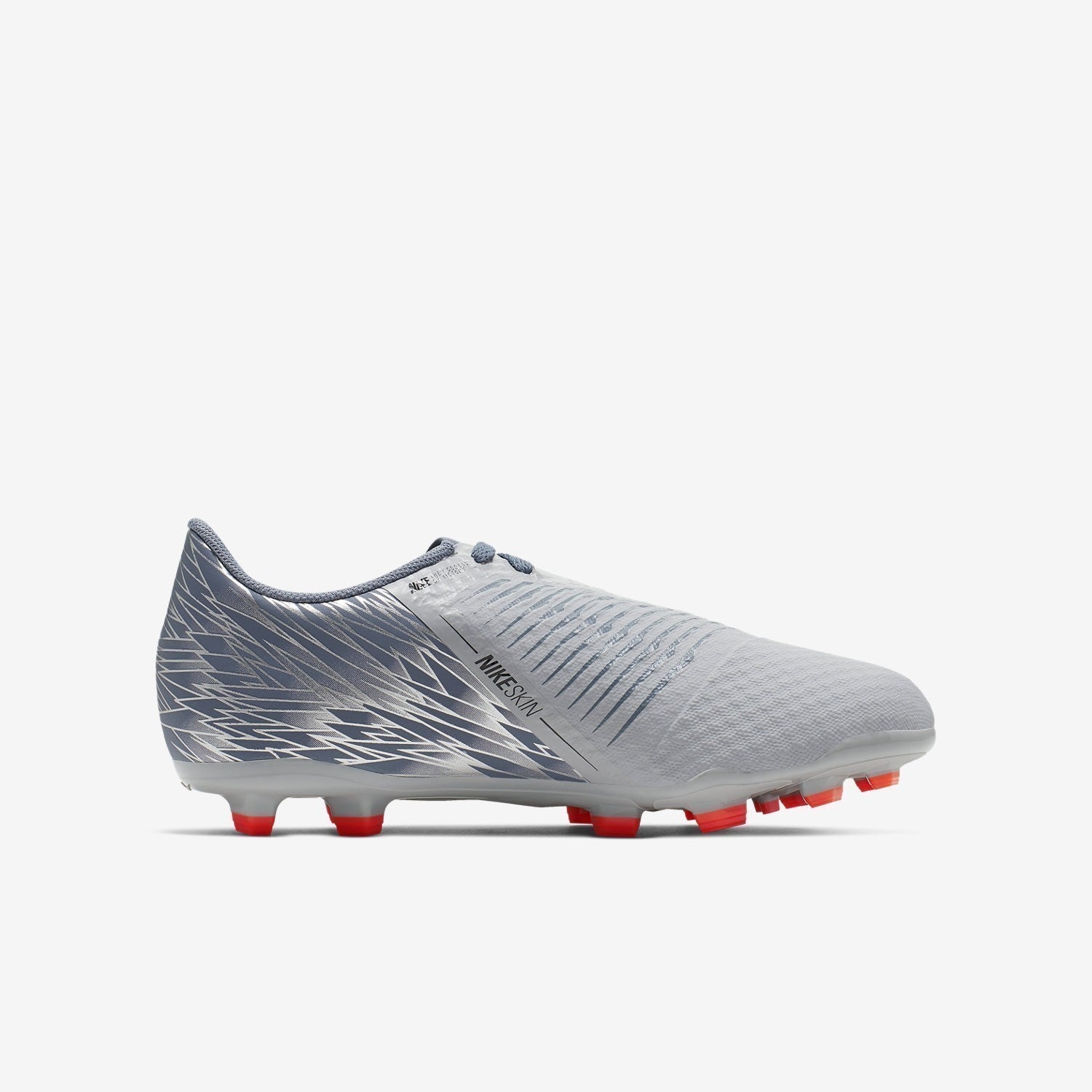 Kid's PhantomVNM Academy FG Cleats - Wolf Grey/Armory Blue/Pure Platinum/Black - AO0362-008-NIKE by Nike | Available at Niky's Sports