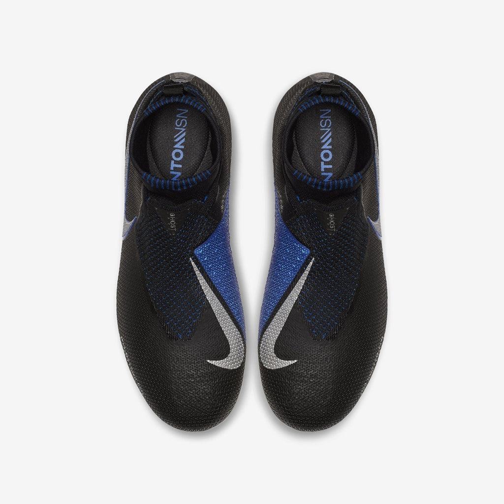 Kid's Phantom Vision Elite DF MG Soccer Cleats - Black/Racer Blue/Metallic Silver - AO3289-004-NIKE by Nike | Available at Niky's Sports