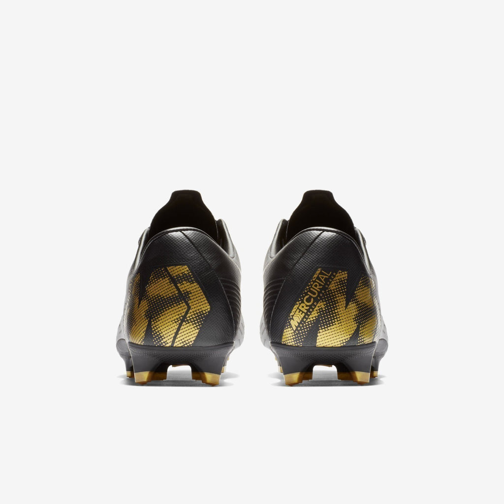 Men's Vapor 12 Pro FG Soccer Cleats - Black/Metallic Vivid Gold - AH7382-077-NIKE by Nike | Available at Niky's Sports
