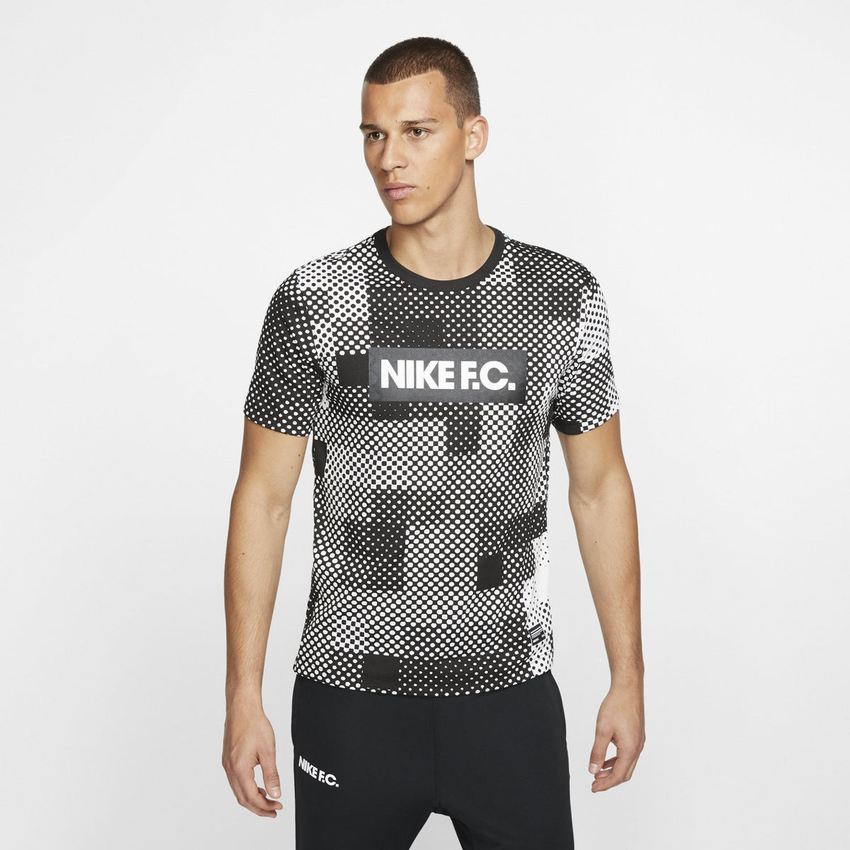 FC Seasonal Block T-Shirt - White/Black - AV5313-100-NIKE by Nike | Available at Niky&#39;s Sports