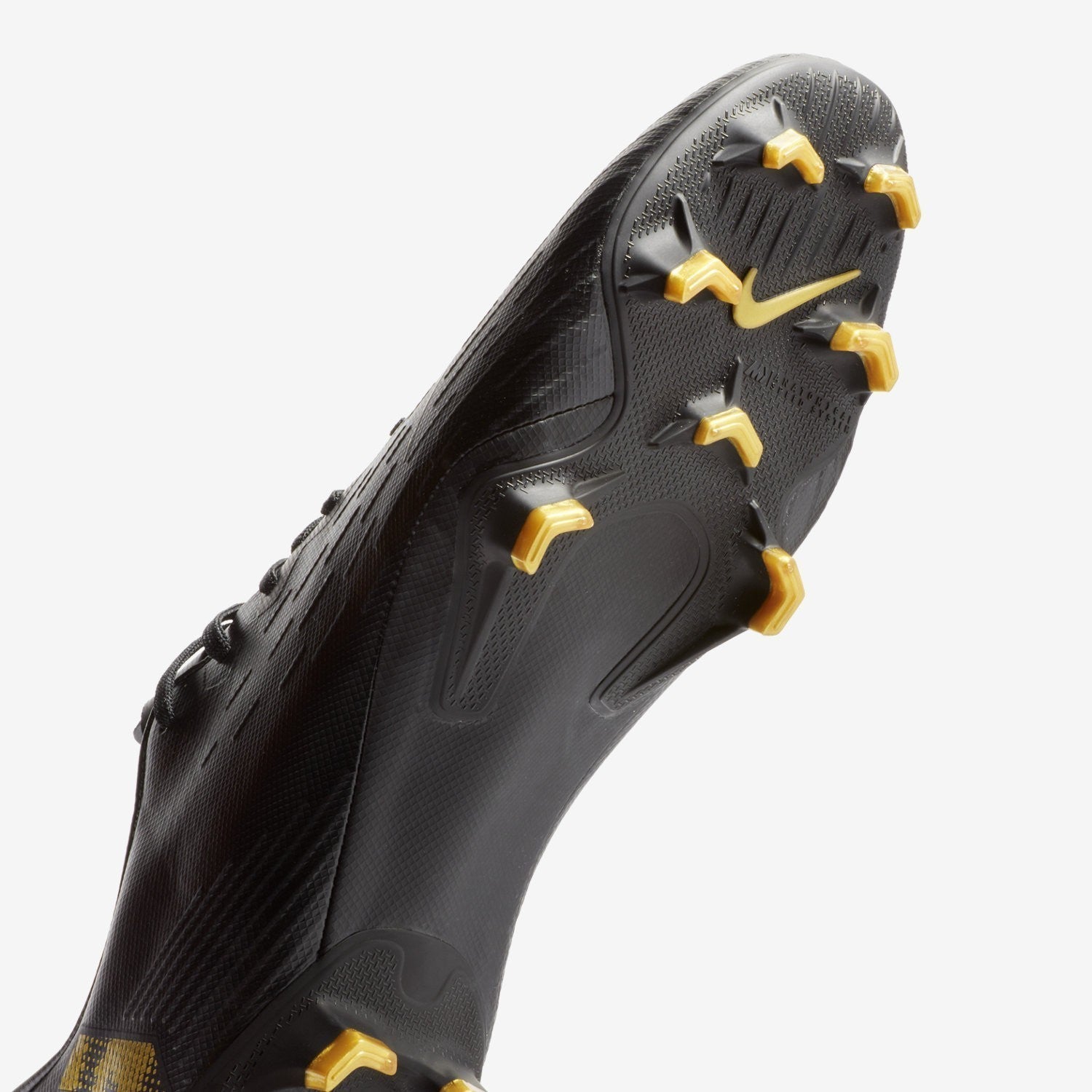 Men's Vapor 12 Pro FG Soccer Cleats - Black/Metallic Vivid Gold - AH7382-077-NIKE by Nike | Available at Niky's Sports