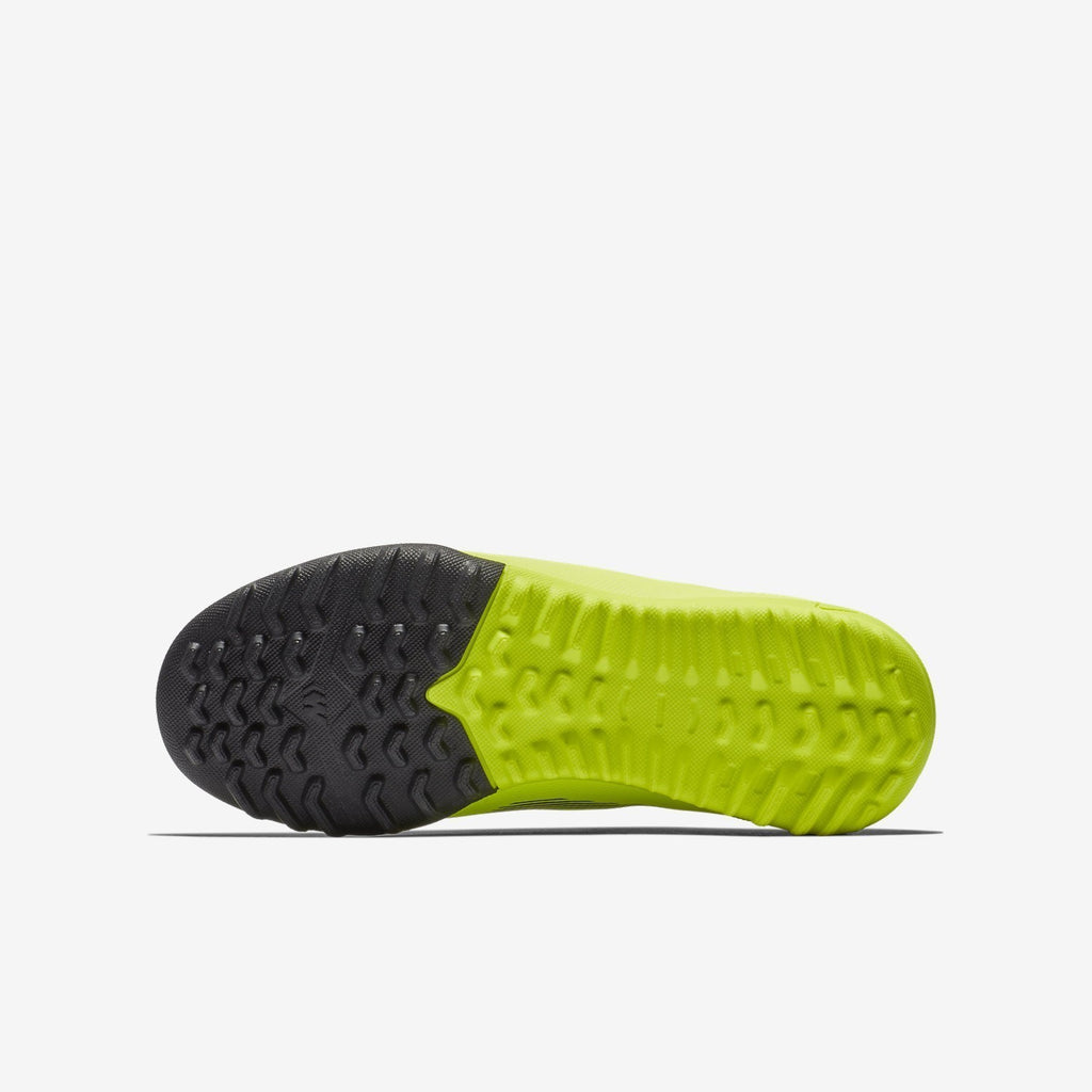 Jr. MercurialX Vapor XII Academy TF Soccer Shoes - Volt/Black - AH7342-701-NIKE by Nike | Available at Niky's Sports
