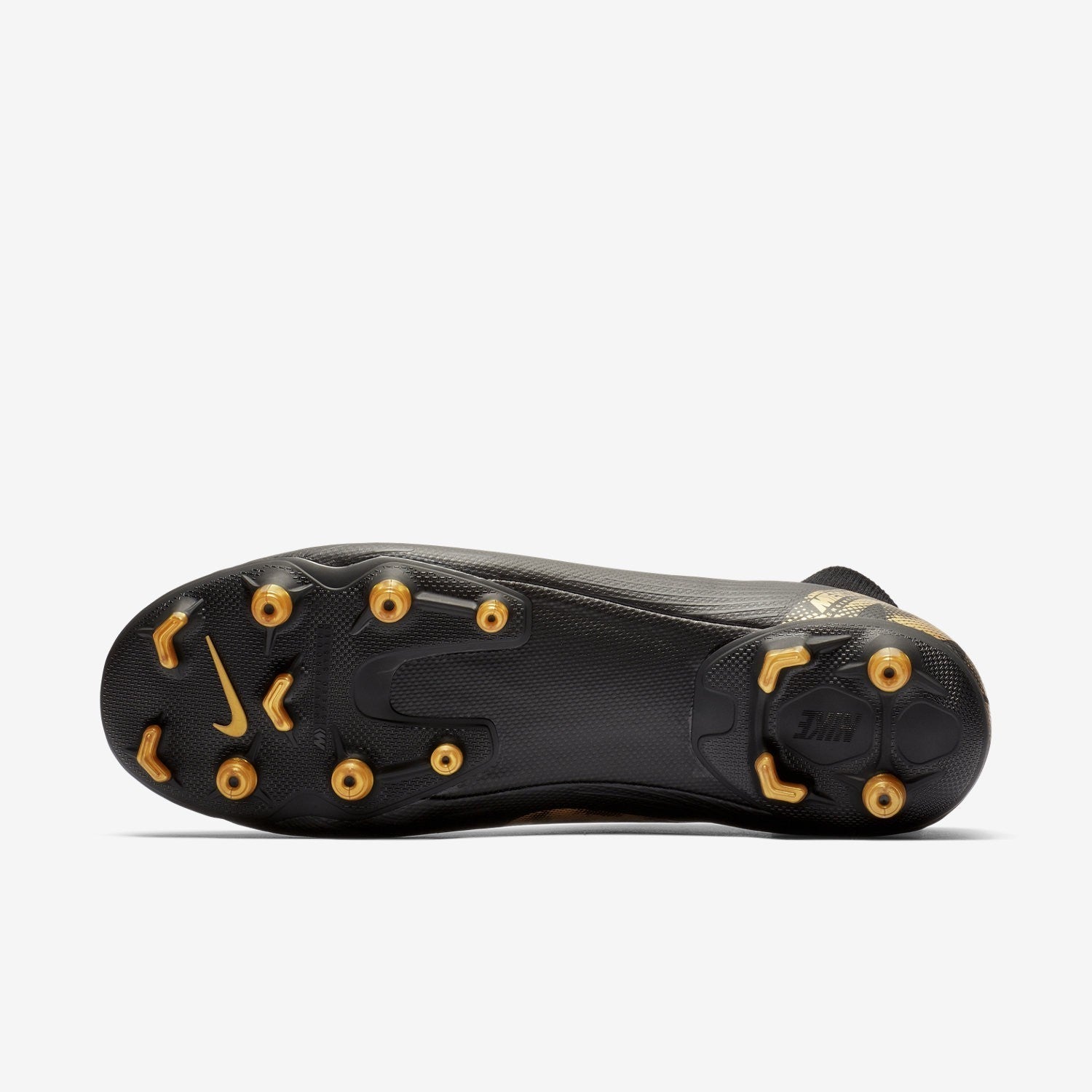 Men's Mercurial Superfly 6 Academy FG/MG Soccer Cleats - Black/Metallic Vivid Gold - AH7362-077-NIKE by Nike | Available at Niky's Sports