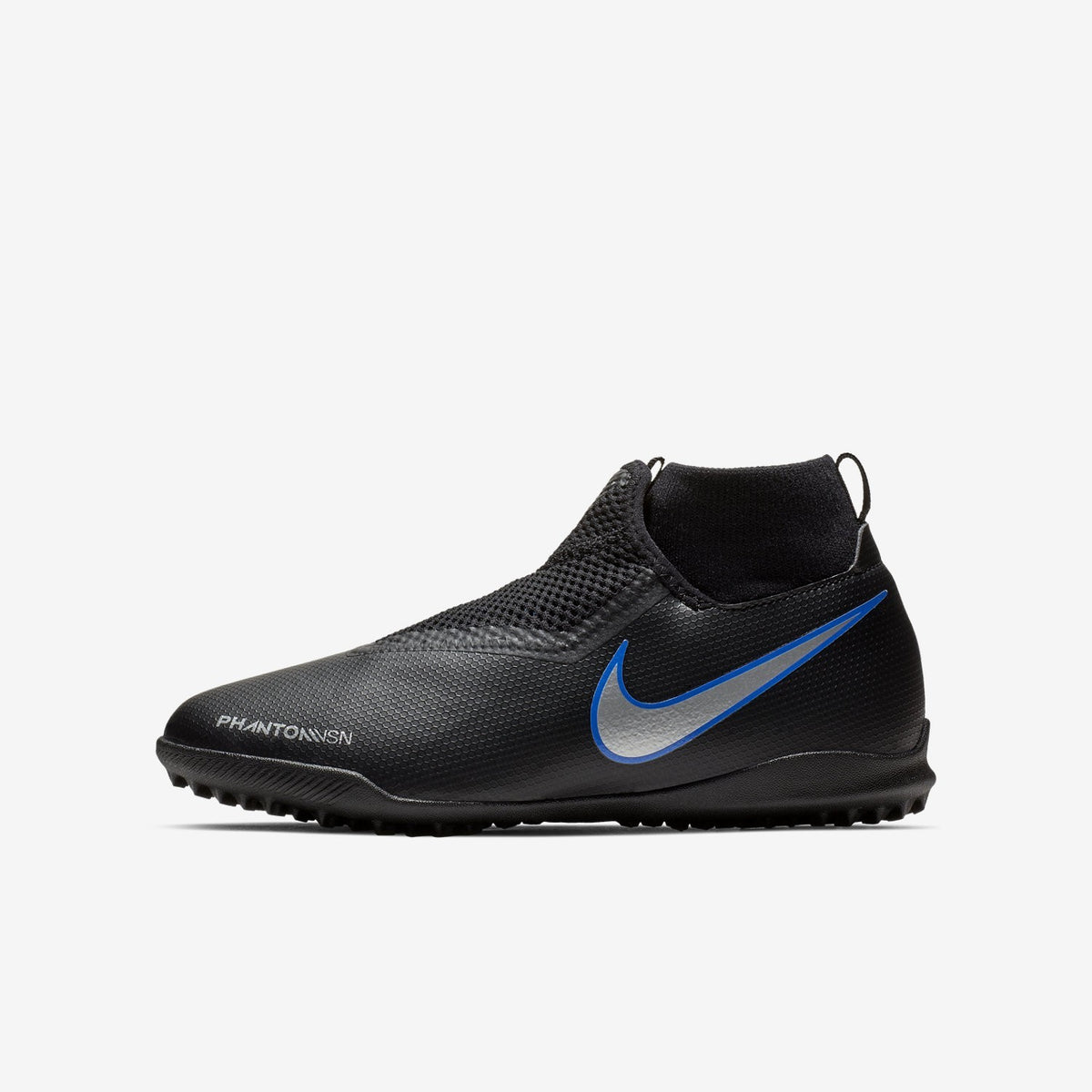 Kid&#39;s Phantom Vision Academy DF Turf Soccer Shoes - Black/Metallic Silver - AO3292-004-NIKE by Nike | Available at Niky&#39;s Sports