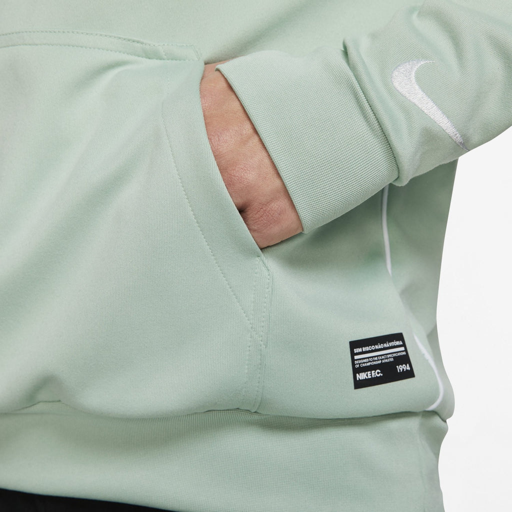 F.C. Men's Hoodie - Pistachio Frost/White - AR8002-321-NIKE by Nike | Available at Niky's Sports